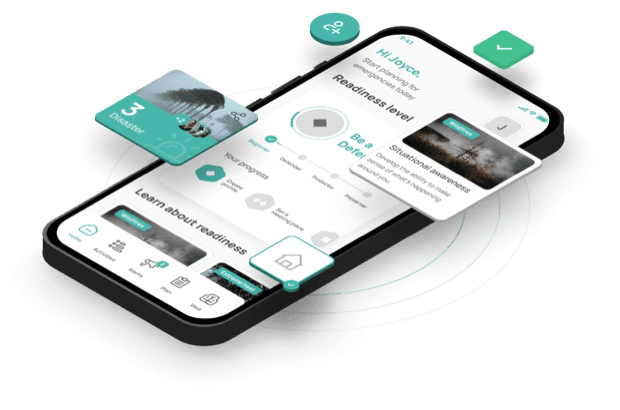 A app Perci num telemóvel